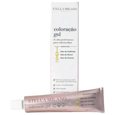 Imagem de Tintura em Gel para Sobrancelhas Stella Milano - 15g, Preto Azulado