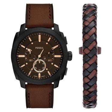 Imagem de Kit Fossil Masculino Machine Preto - Fs6102set-0mn