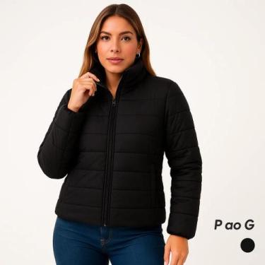 Imagem de Jaqueta Feminina Puffer Aconchegante De Inverno Sem Capuz - Feminine C