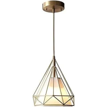 Imagem de Todos Bronze Luz Luxo Norte Europa Sala de Jantar Lustre Loft Criatividade Bar Diamante Lâmpadas Latão Pendentes Luzes Indústria Sótão Pendurado Luzes, Decoração Moderna