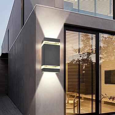 Imagem de Luminária de parede interna V-intage, luminária de parede para varanda, arandela para cima e para baixo, à prova d'água, IP54, luminária de parede, iluminação para jardim, pátio, varanda (il