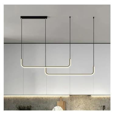 Imagem de Lustre de teto LED moderno, regulável, mesa, sala de jantar, cozinha, minimalista, luminárias pendentes, decoração para casa, lustres, luminárias, lustre, luminária