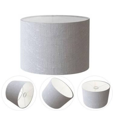 Imagem de Cúpula abajur cilíndrica cp-8022 Ø45x30cm rustico cinza - Vivare