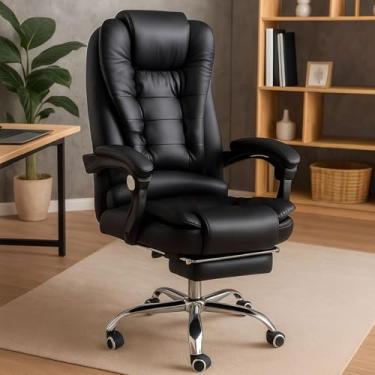 Imagem de Cadeira de Escritório Presidente Com Apoio para os Pés e Encosto Ajustável