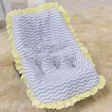 Imagem de Capa de Bebê Conforto Encanto Amarelo - carinha de anjo