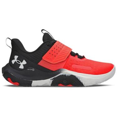 Imagem de Tênis de Basquete Masculino Under Armour Buzzer SE, Vermelho, 46
