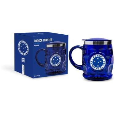 Imagem de Caneca Térmica Cruzeiro Esporte Clube Copo Inox Oficial - Brasfoot