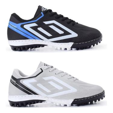 Imagem de Kit 2 Chuteiras Society Adulto Graminha Costurada Resistente - Duster,