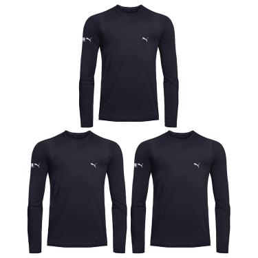 Imagem de Kit 3 Camisas Térmicas Puma UV50+ Manga Longa Juvenil