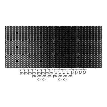 Imagem de Painel Preto Para Ferramentas Plástico Perfurado + 48 Ganchos