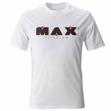 Imagem de Camiseta Treino 100% Poliéster - Tamanho EG Branca - Max Titanium-Unissex