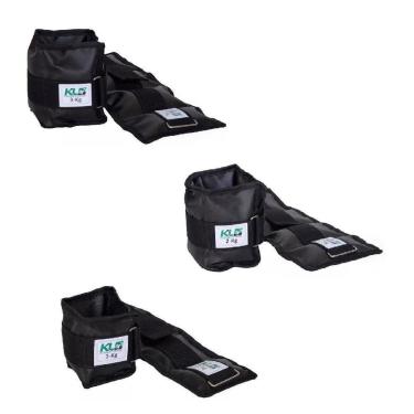 Imagem de Kit Caneleiras Peso Funcional Profissional Lona 1Kg 2Kg 3Kg-Unissex