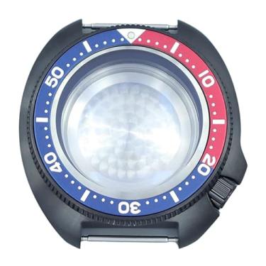 Imagem de FEIYASHI Caixa de relógio preta de aço inoxidável de mergulho luxuosa de 44 mm, vidro de safira, à prova d'água, 100 m, para NH35 NH36/34, peça de relógio com movimento, Anel Chapter 2 preto escuro