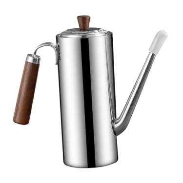 Imagem de Fenteer Dispensador de Azeite de Oliva Garrafa de Óleo Acessório Ergonômico Multiuso Galheteiro Durável para Cozinha com Alça À Prova de Vazamentos, Cabo de Nogueira, 700ml