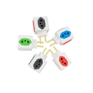Imagem de KIT ADAPTADOR DE TOMADA BENJAMIM CUBO 4 ENTRADAS MULTIPLICADOR DE TOMADAS 10A 20A BIVOLT 110V 220V (9)