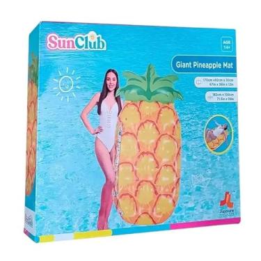 Imagem de Colchão Boia Inflável Grande para Piscina Adulto Abacaxi 170x92x30cm - SunClub