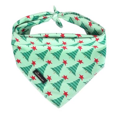 Imagem de ARING PET Bandana de Natal para cães, árvore de Natal verde, cachecol triangular, babadores para filhotes, pequenos, médios, grandes, meninos, meninas, gatos, G