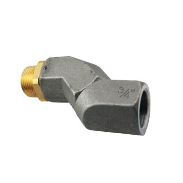Imagem de heyous Conector de combustível de liga de zinco de junta giratória universal de metal prateado adequado para transferência de querosene diesel a gasolina