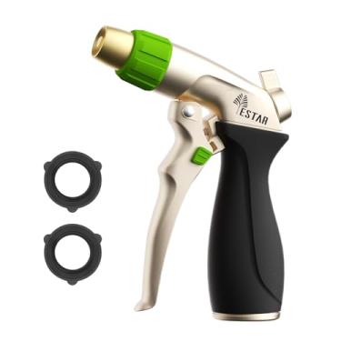 Imagem de Bico de metal para mangueira de jardim, 8 padrões ajustáveis de alta pressão, bocal de mangueira e bocal de pistola de água para regar plantas