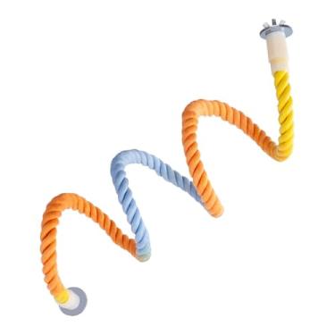 Imagem de Ioensy Suporte de escalada para poleiro de corda para pássaros, brinquedo dobrável, acessórios para gaiola, suporte resistente a mordidas para papagaios, 100cm
