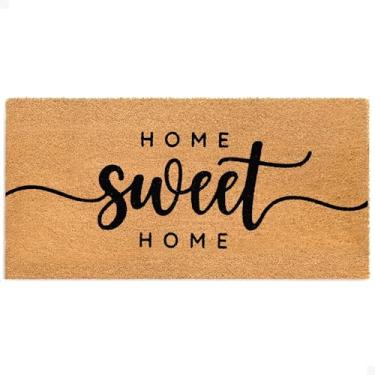 Imagem de THEODORE MAGNUS Tapete de porta - Tapete de boas-vindas para porta da frente com suporte antiderrapante - Capacho de fibra de coco durável - perfeito para entrada externa e tapete de entrada - externo