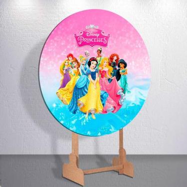 Imagem de Capas Painel Festa Infantil Menina Princesas Painel Redondo Grande ou 