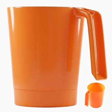 Imagem de Colher de filtro de piscina resistente – copo medidor de 1 lb para produtos químicos de piscina, pó de terra de diatomáceas, carbonato de sódio, estabilizador, condicionador – plástico durável com