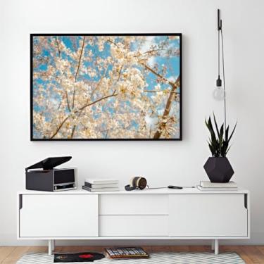 Imagem de Quadro Decorativo Grande Premium Árvores Coloridas Sala Hall (01, Preto, 100x70)