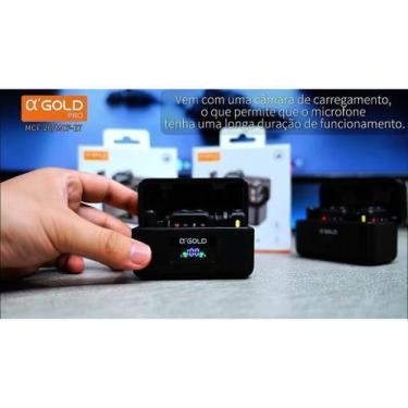 Imagem de Microfone de Lapela Sem Fio OkGold MCF27 Conexão USB TipoC