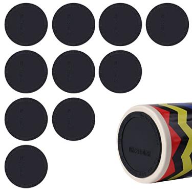 Imagem de 10 peças de fundo de borracha para copos de sublimação, almofadas de fundo de borracha skinny para copos de 590 ml, partes inferiores protetoras de silicone para copos de vinho retos 12/15/17/20/850.5