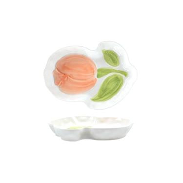 Imagem de Pratos coloridos redondos de cerâmica com personalidade requintada - prato de pétalas