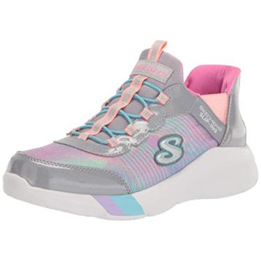 Imagem de Skechers Tênis infantil unissex Dreamy Lites, Cinza/Multi, 1 Little Kid