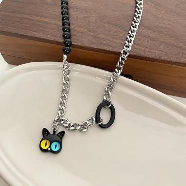 Imagem de Corrente de colarinho preto peculiar gato doce legal
