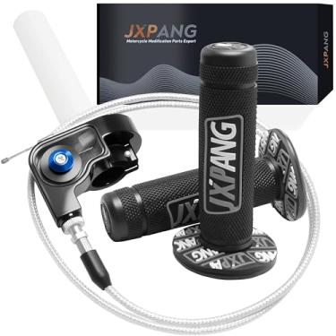 Imagem de JXPANG Cabo de acelerador de 22 mm com cabo de acelerador atualizado universal para motocicletas off-road 250 Dirt Pit Motor Mini Bike YCF CRF70 TTR SSR KLX110 Thumpstar (Tipo A-Preto)