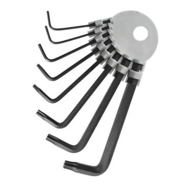 Imagem de Chaves Torx e Allen Kit completo 8 peças tipo L em aço preto