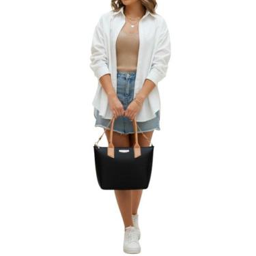 Imagem de Bolsa Petite Jolie Shopping Saffiano Grande Feminina, U, Preto