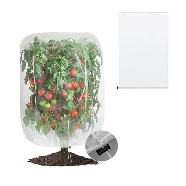 Imagem de Cobertura de sombra para plantas de jardim de 7 x 9 cm com cordão, proteção solar, cobertura de plantas para árvores frutíferas, pano para proteger a planta da luz solar direta