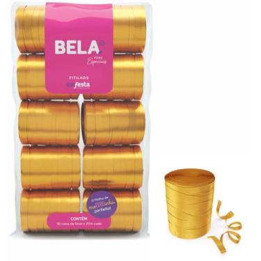 Imagem de Fitilho 5MM X 50M Dourado - Pacote com 10 Unidades - Emfesta