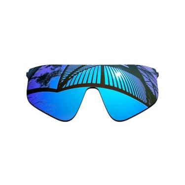 Imagem de MYCOURAG Lentes de reposição polarizadas com proteção UV para óculos de sol Oakley Stunt Devil S OO9518 – Revestimento polarizado espelhado azul gelo