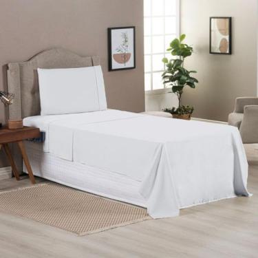 Imagem de Jogo De Lençol Solteiro King 3 Peças 400 Fios 40cm - Bela Casa Shoppin