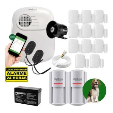 Imagem de Kit Alarme 2 Sensor Infra Externo Pet 11 Magnético Intelbras