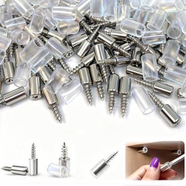 Imagem de Pacote com 150 pinos de suporte de prateleira resistentes com mangas antiderrapantes | Pinos de armário à prova de ferrugem para cozinha, armário, estante | Design redutor de ruído, organizadores