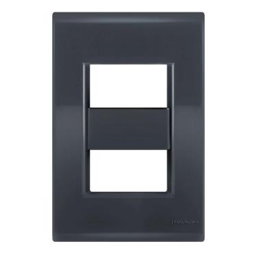 Imagem de Placa 2 Módulos 4X2 - Tramontina Liz Grafite - Tlg037