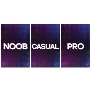 Imagem de Kit Placas Quadros 3 Pçs 20x30 Gamer Level