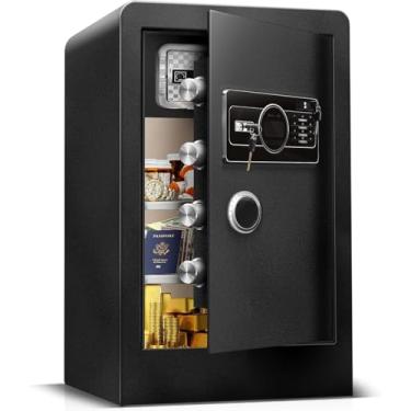 Imagem de AltiKeep Cofre de segurança à prova de fogo grande de porta dupla de 3,6 FT com sensor de luz – Caixa de segurança digital antifurto resistente com prateleira removível e cofre oculto, cofre