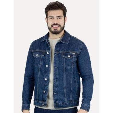 Imagem de Jaqueta Calvin Klein Jeans Trucker Denim Azul Escuro-Masculino