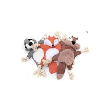 Imagem de Mordedor de Pelúcia para Cães, Coruja Marrom, Material Poliéster, 13cm x 10cm, com Apito Sonoro, para Cães Pequenos e Médios