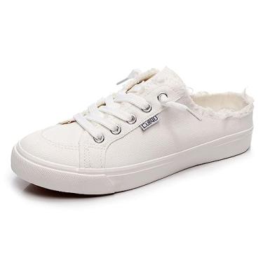 Imagem de Cull4U Tênis feminino NewRetro Mule Pull-on, Branco, 40