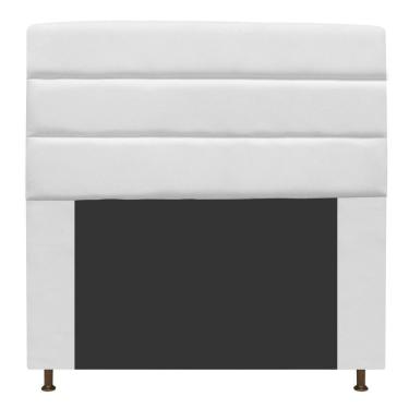 Imagem de Cabeceira Estofada Turim 140cm Casal Suede Branco