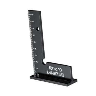 Imagem de Generic Esquadro de carpinteiro de 90 graus, para marcenaria, com escala de medição, régua de ângulo reto, esquadro em L para carpinteiro, engenheiro e, 100x70mm